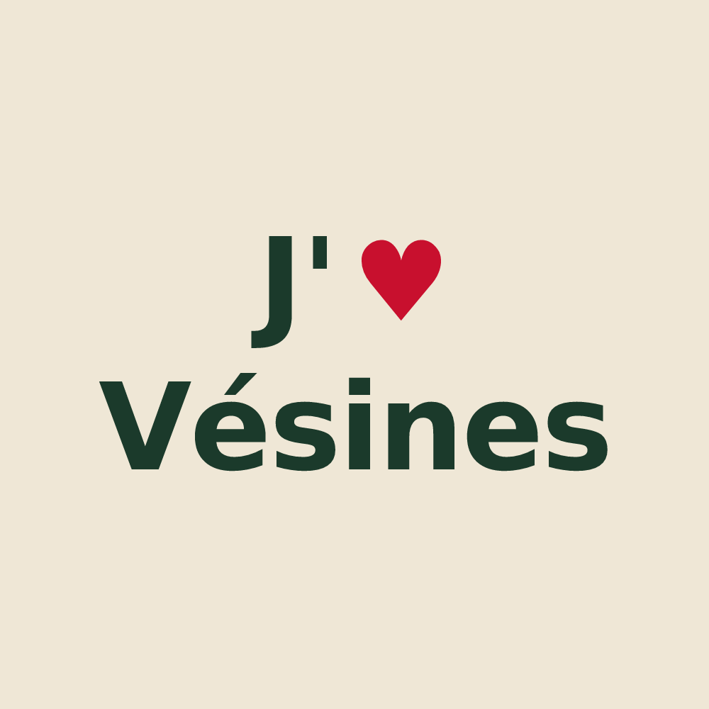 Tote bag personnalisé Vésines — design J'aime Vésines
