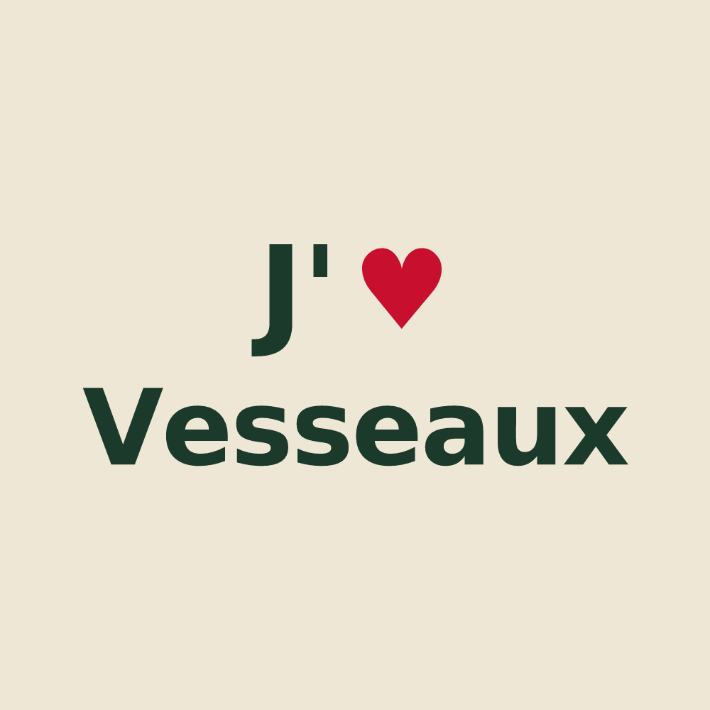 Tote bag personnalisé Vesseaux — design J'aime Vesseaux