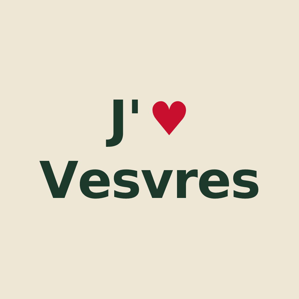 Tote bag personnalisé Vesvres — design J'aime Vesvres