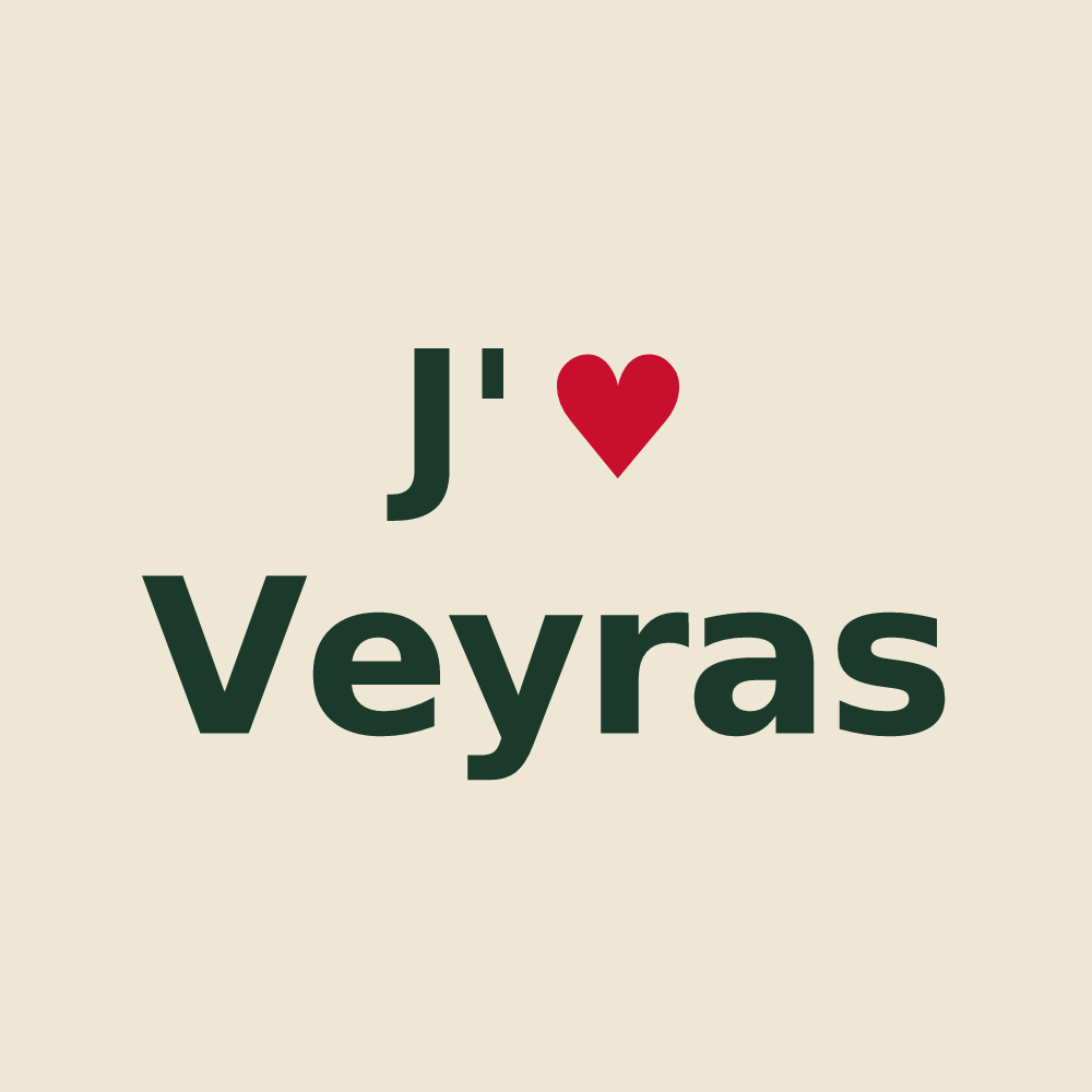 Tote bag personnalisé Veyras — design J'aime Veyras