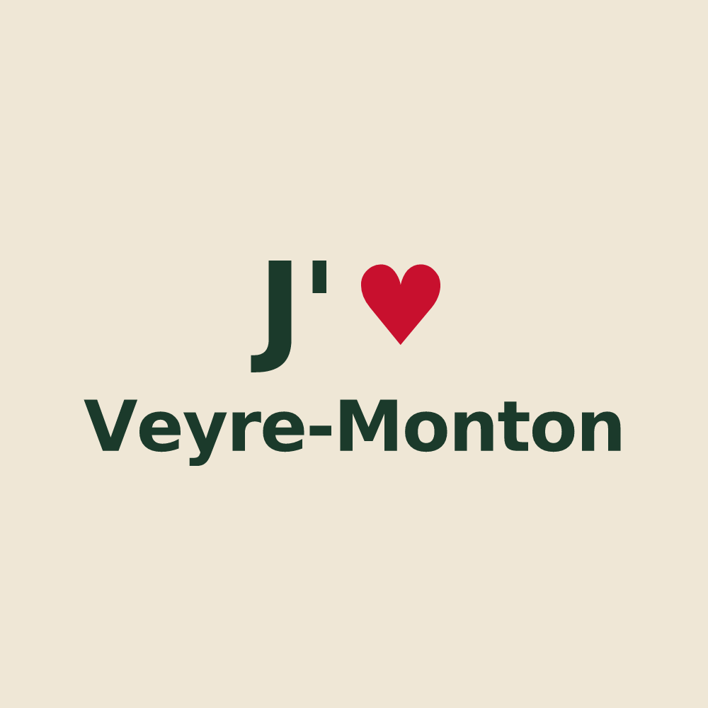 Tote bag personnalisé Veyre-Monton — design J'aime Veyre-Monton