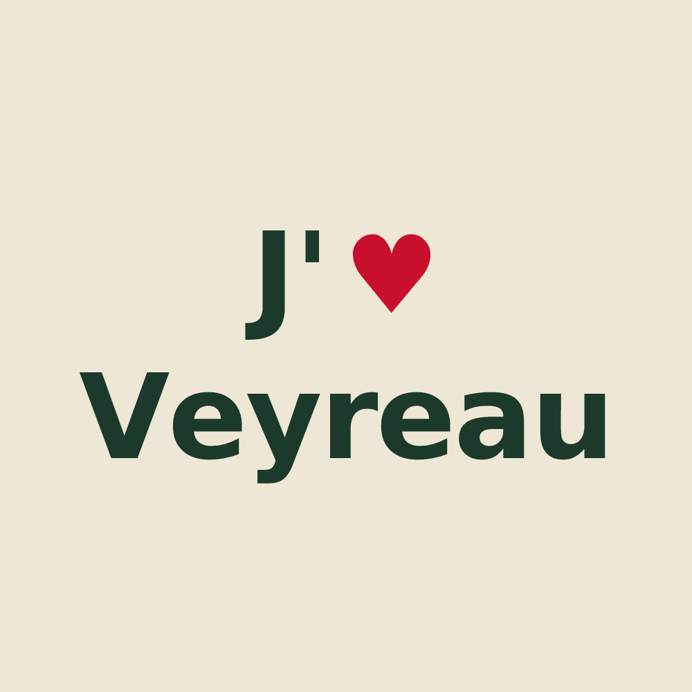 Tote bag personnalisé Veyreau — design J'aime Veyreau