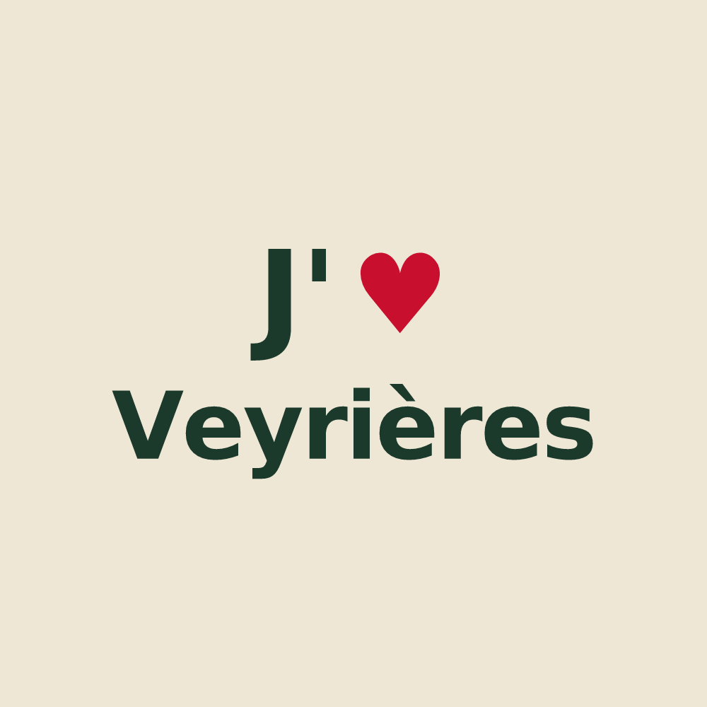 Tote bag personnalisé Veyrières — design J'aime Veyrières