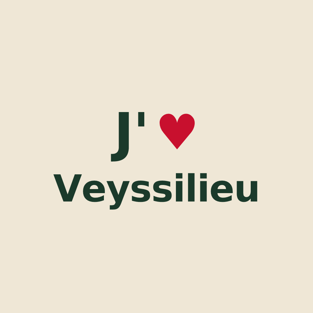 Tote bag personnalisé Veyssilieu — design J'aime Veyssilieu