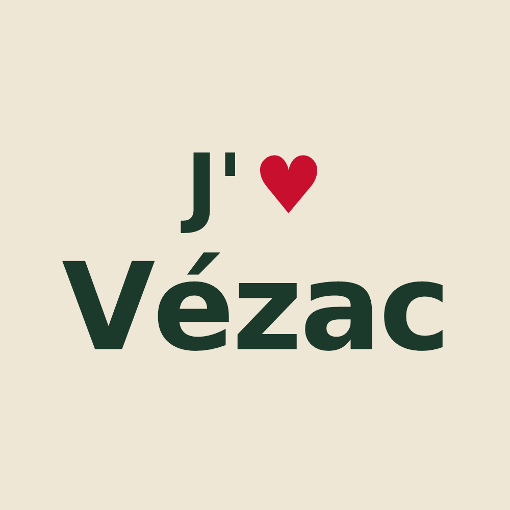 Tote bag personnalisé Vézac — design J'aime Vézac