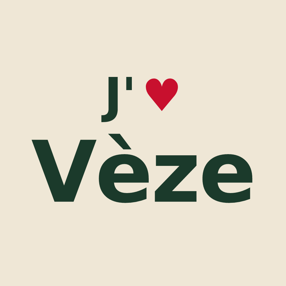 Tote bag personnalisé Vèze — design J'aime Vèze