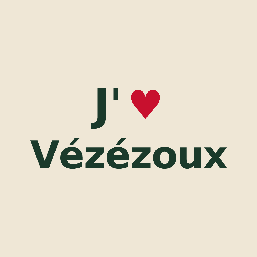 Tote bag personnalisé Vézézoux — design J'aime Vézézoux