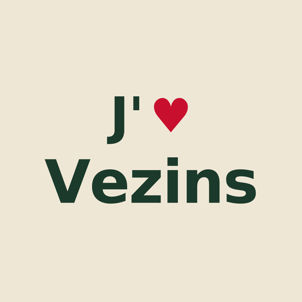 Tote bag personnalisé Vezins — design J'aime Vezins