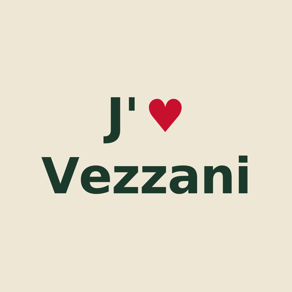 Tote bag personnalisé Vezzani — design J'aime Vezzani