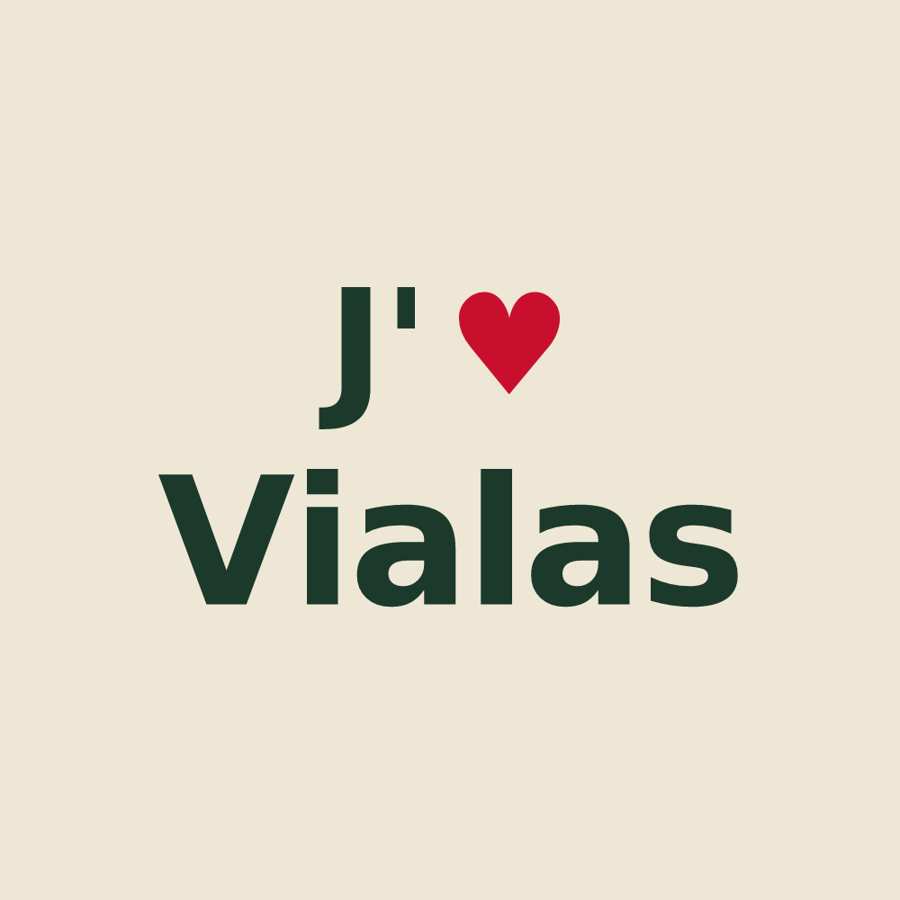 Tote bag personnalisé Vialas — design J'aime Vialas