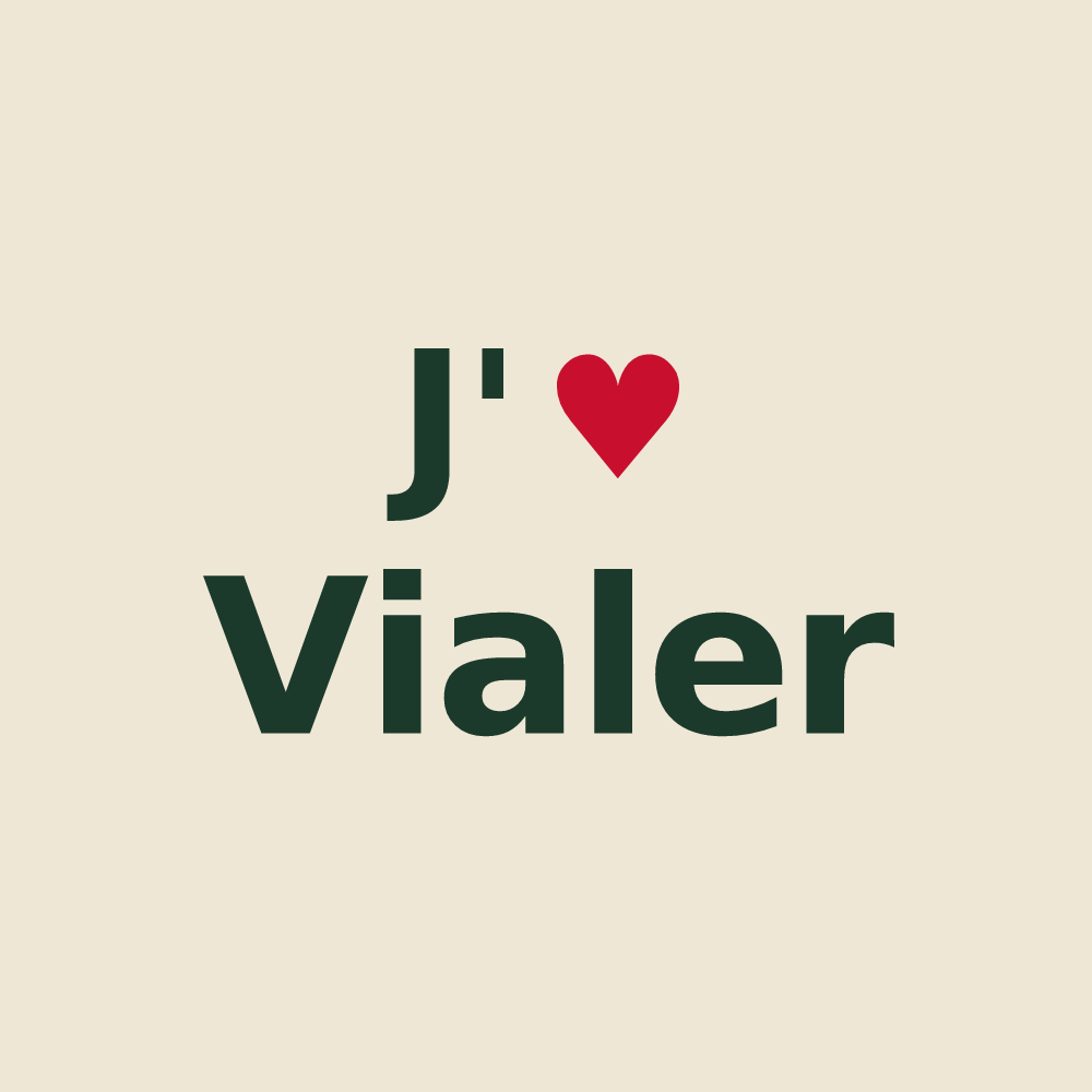 Tote bag personnalisé Vialer — design J'aime Vialer