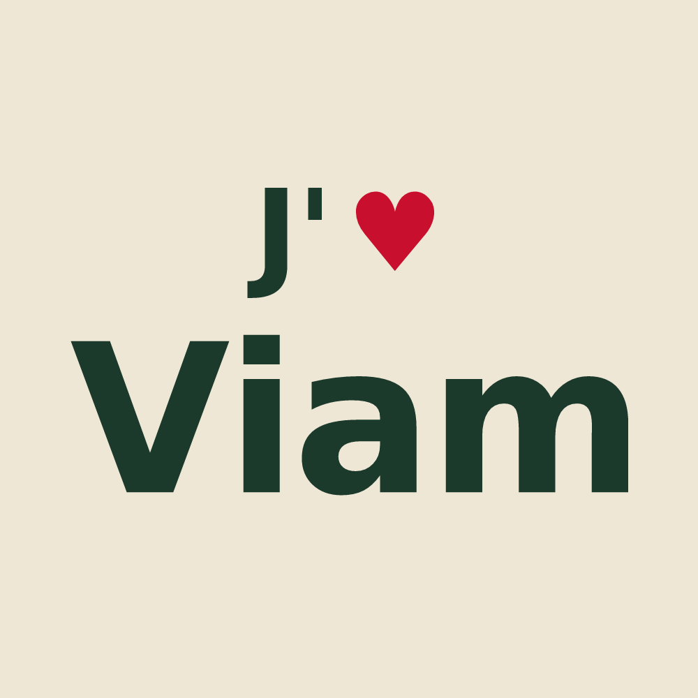 Tote bag personnalisé Viam — design J'aime Viam