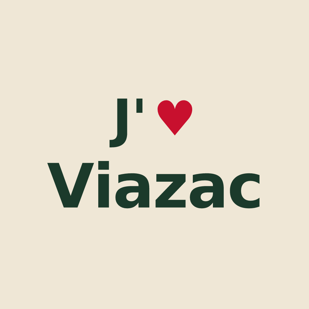 Tote bag personnalisé Viazac — design J'aime Viazac