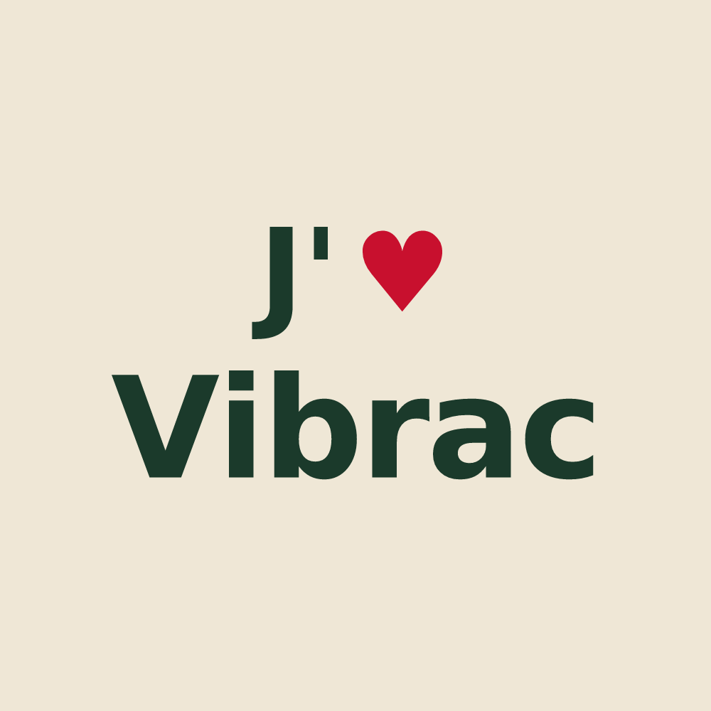 Tote bag personnalisé Vibrac — design J'aime Vibrac