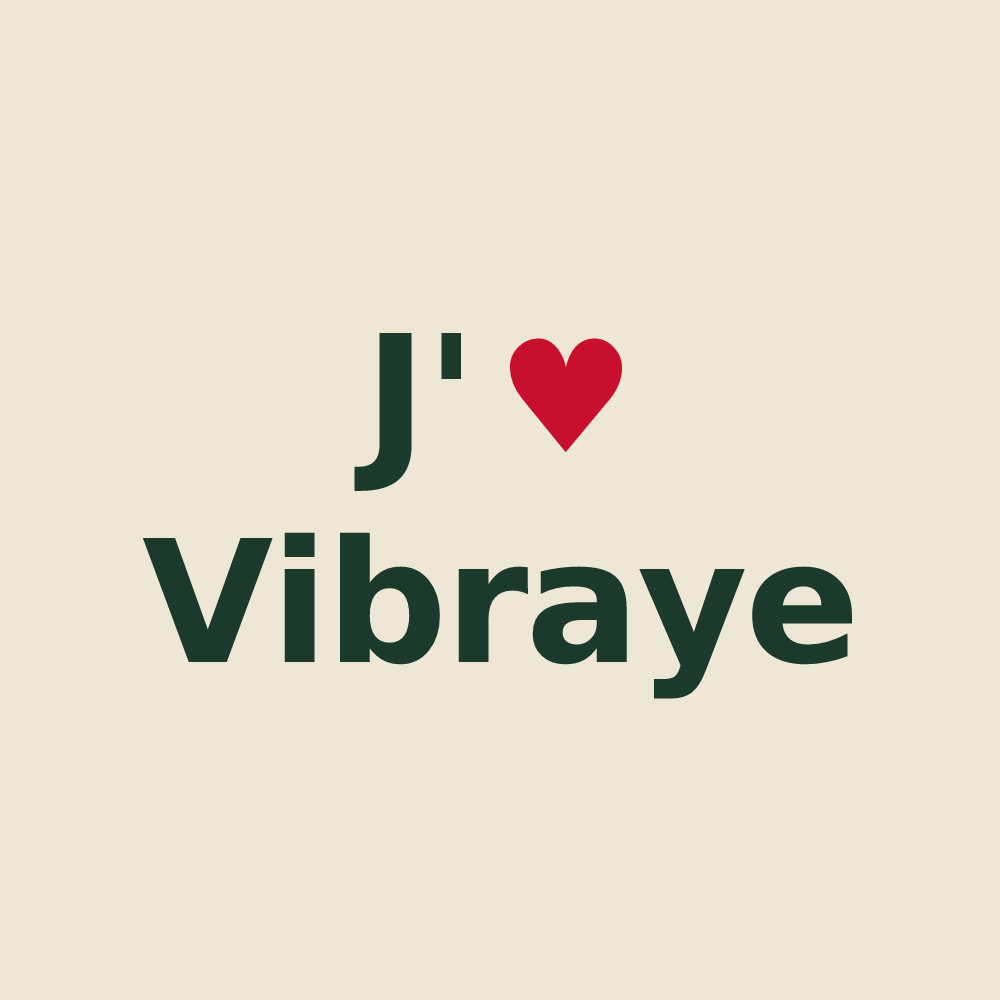 Tote bag personnalisé Vibraye — design J'aime Vibraye