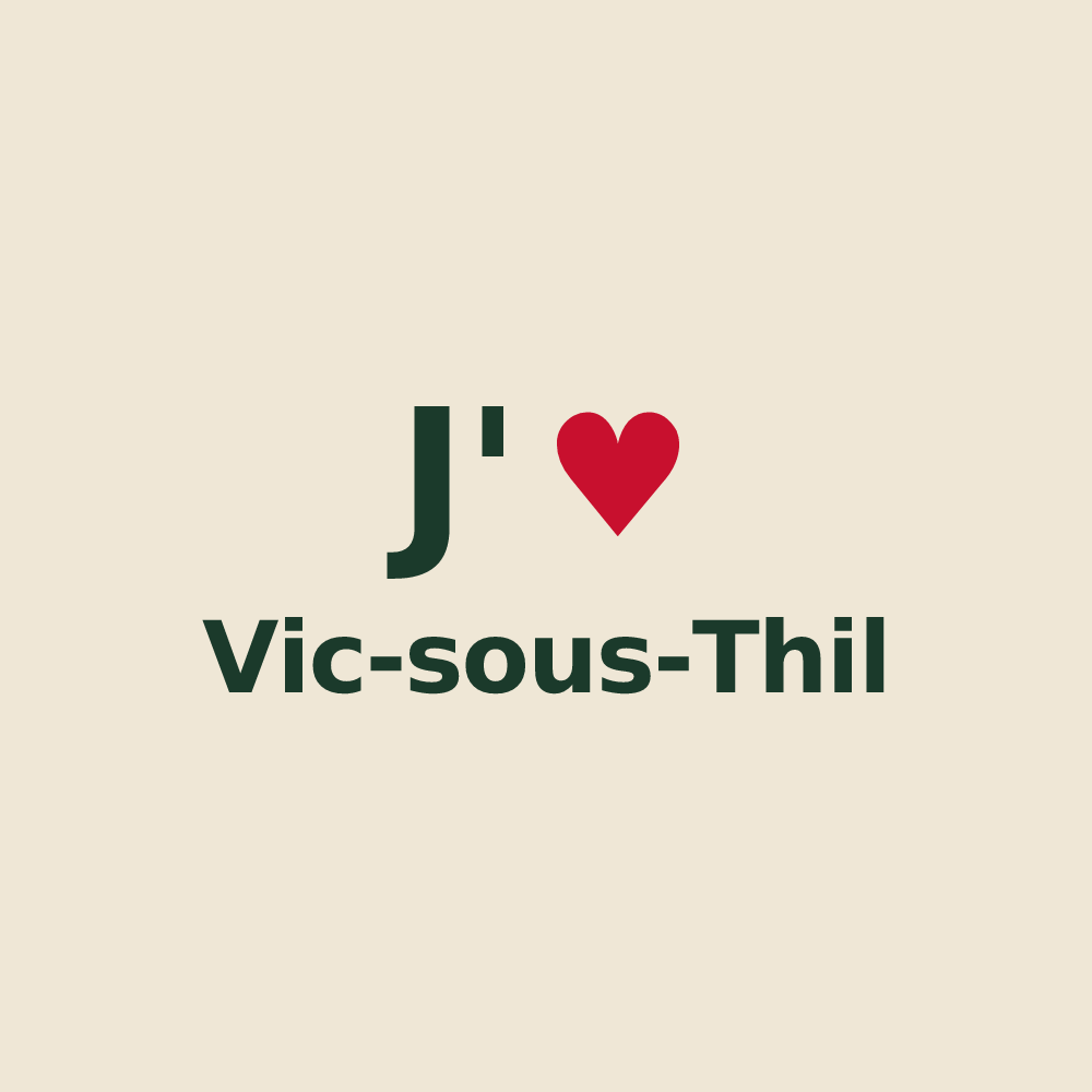 Tote bag personnalisé Vic-sous-Thil — design J'aime Vic-sous-Thil