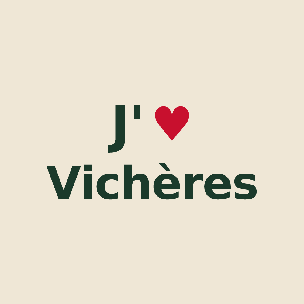 Tote bag personnalisé Vichères — design J'aime Vichères