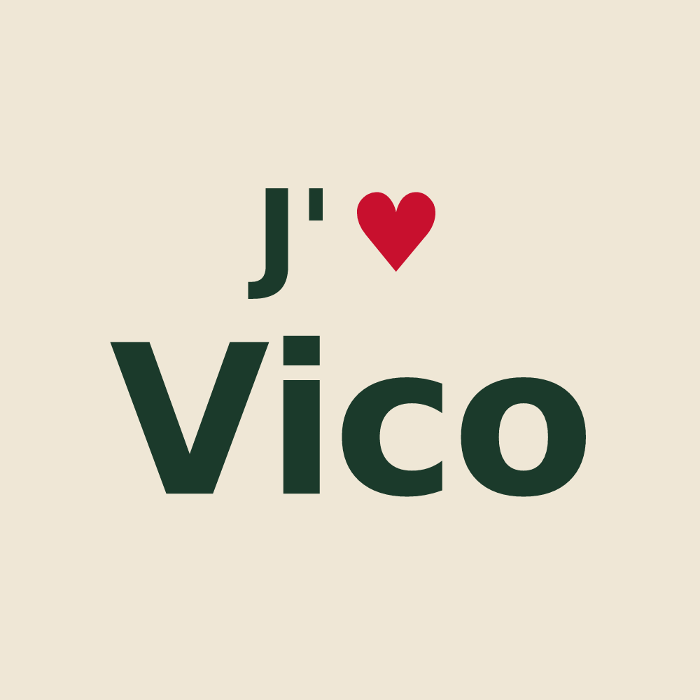 Tote bag personnalisé Vico — design J'aime Vico