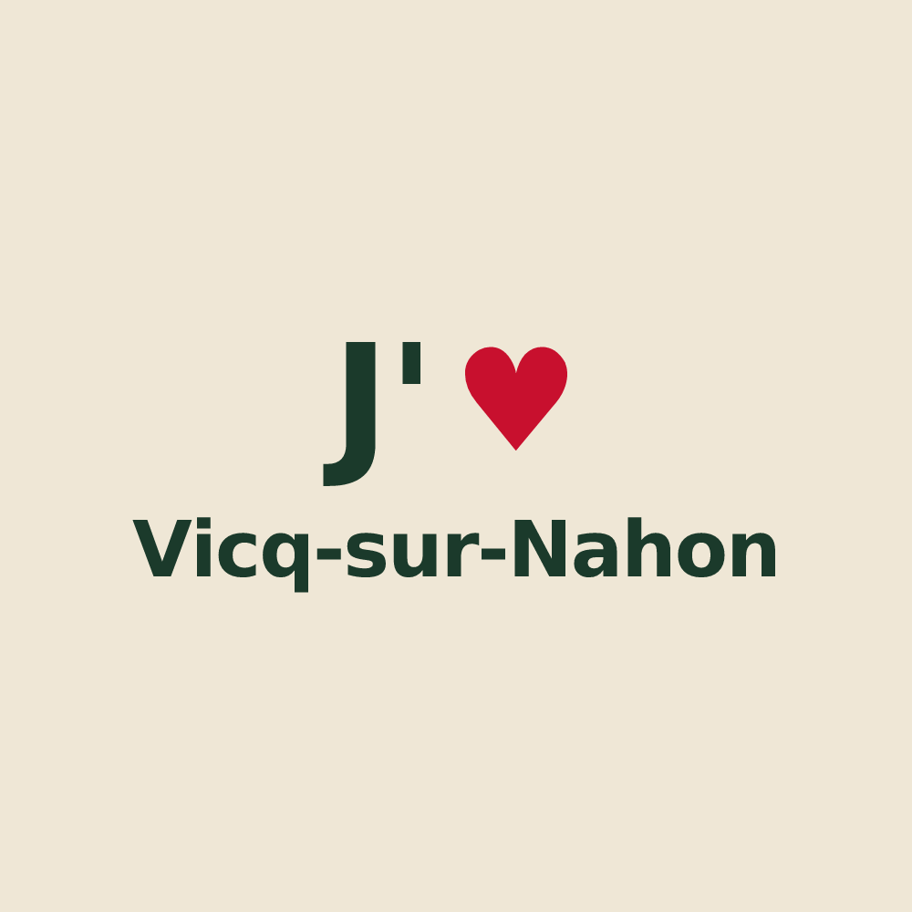 Tote bag personnalisé Vicq-sur-Nahon — design J'aime Vicq-sur-Nahon