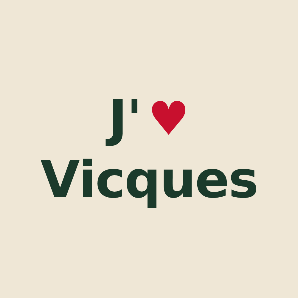 Tote bag personnalisé Vicques — design J'aime Vicques