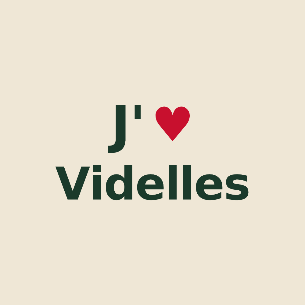 Tote bag personnalisé Videlles — design J'aime Videlles