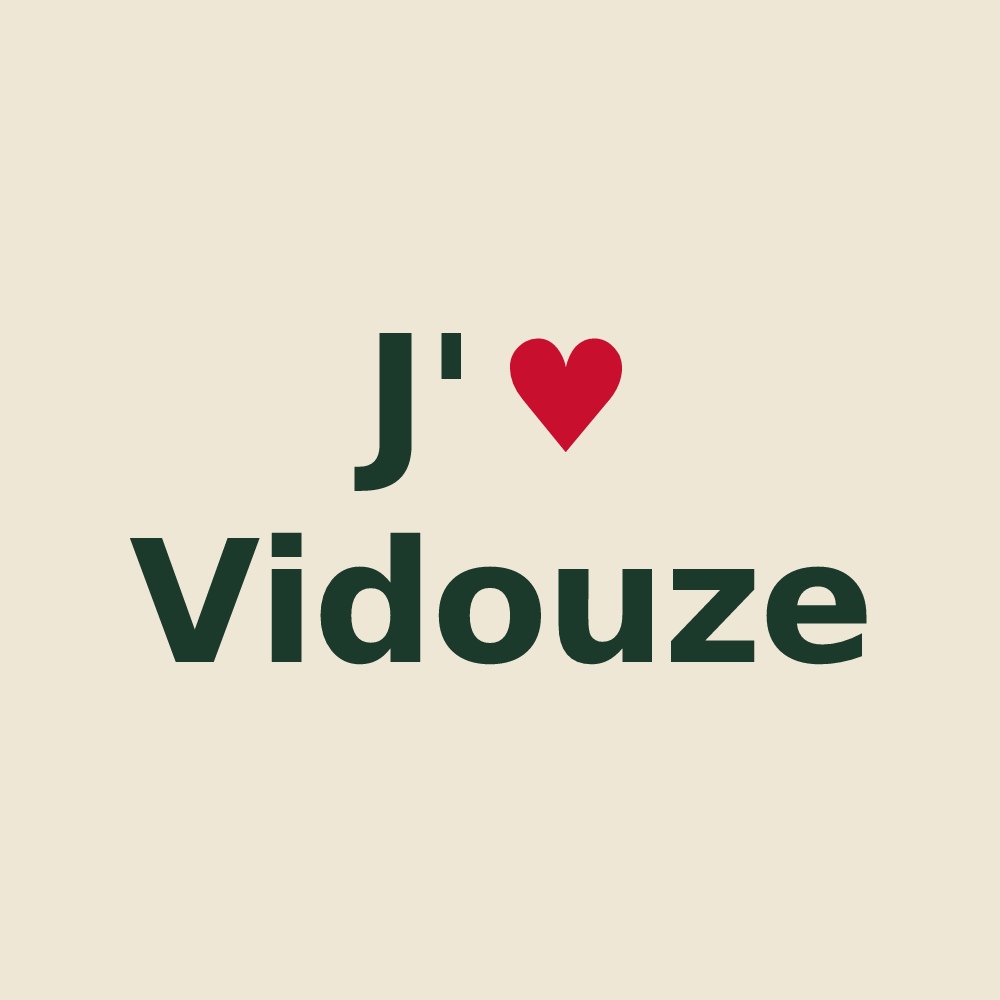 Tote bag personnalisé Vidouze — design J'aime Vidouze