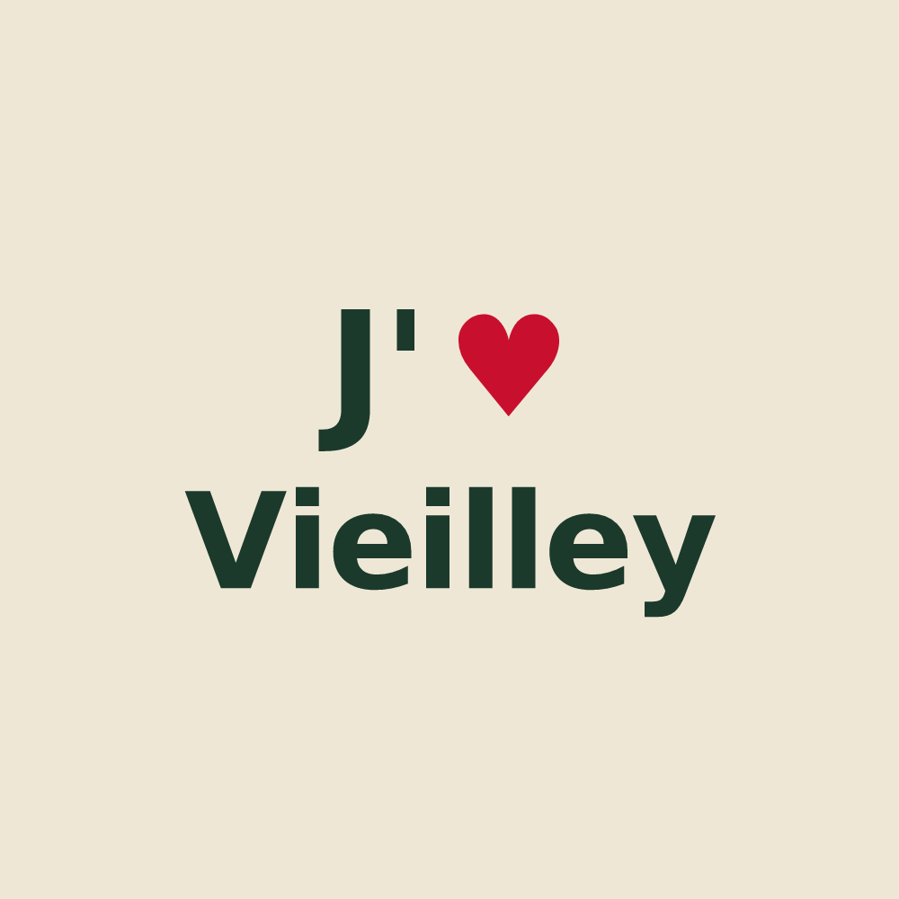 Tote bag personnalisé Vieilley — design J'aime Vieilley