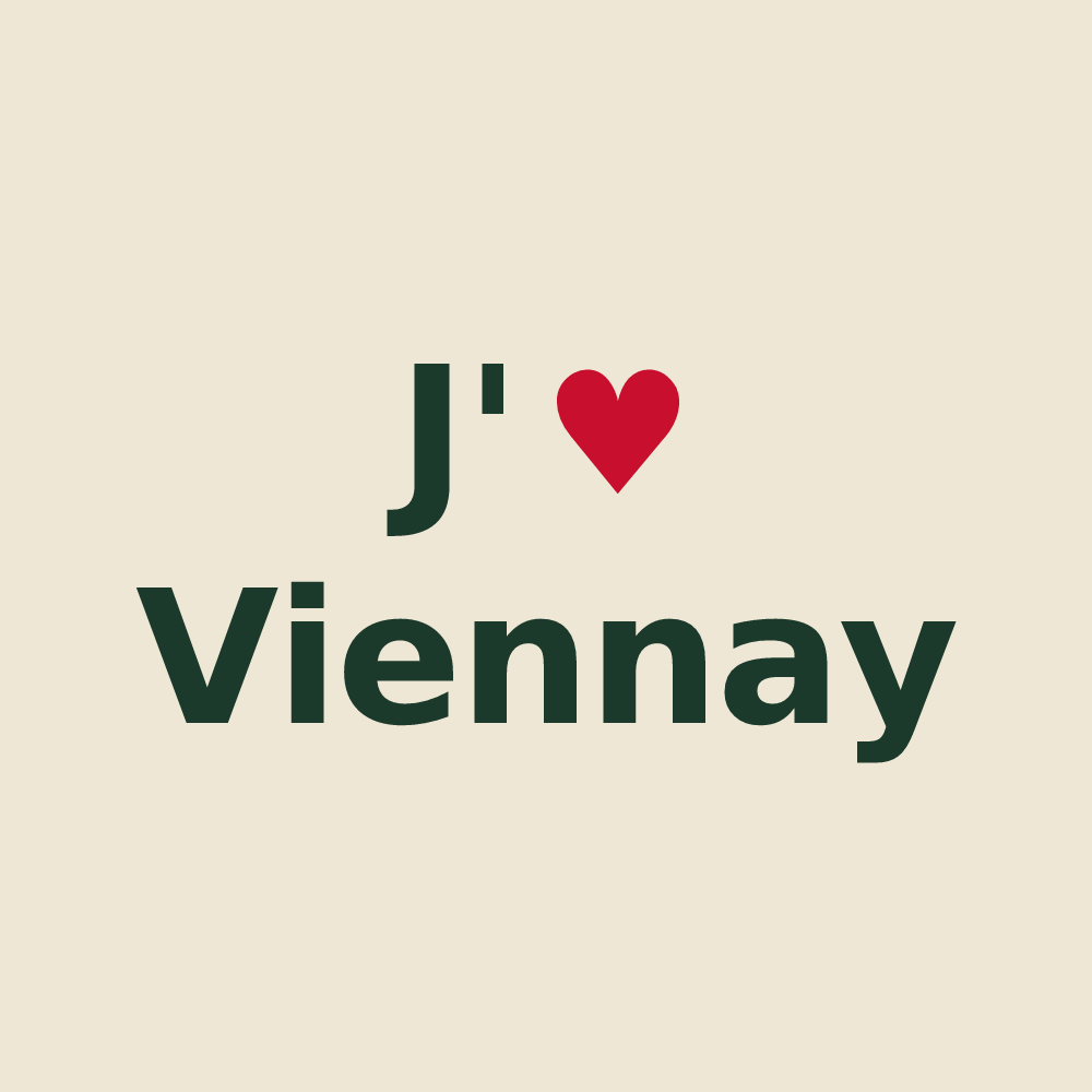 Tote bag personnalisé Viennay — design « J'aime Viennay » imprimé sur le tote bag