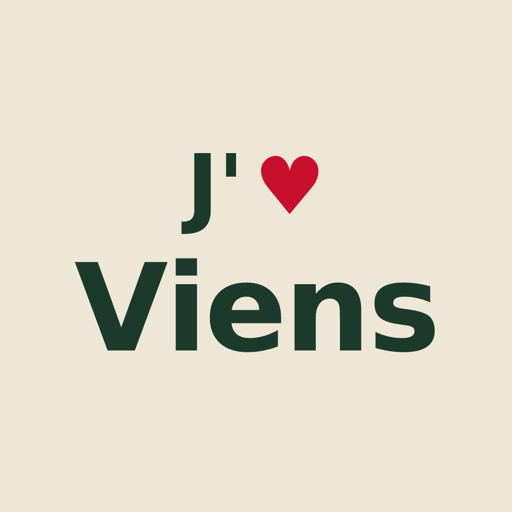 Tote bag personnalisé Viens — design J'aime Viens