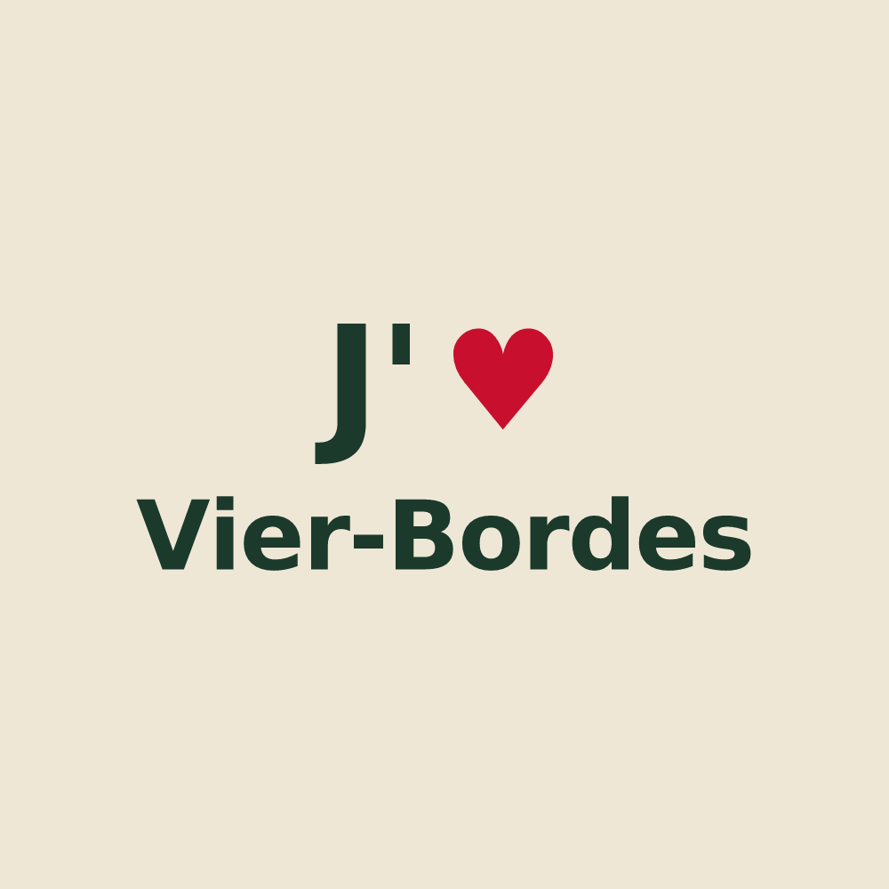 Tote bag personnalisé Vier-Bordes — design J'aime Vier-Bordes