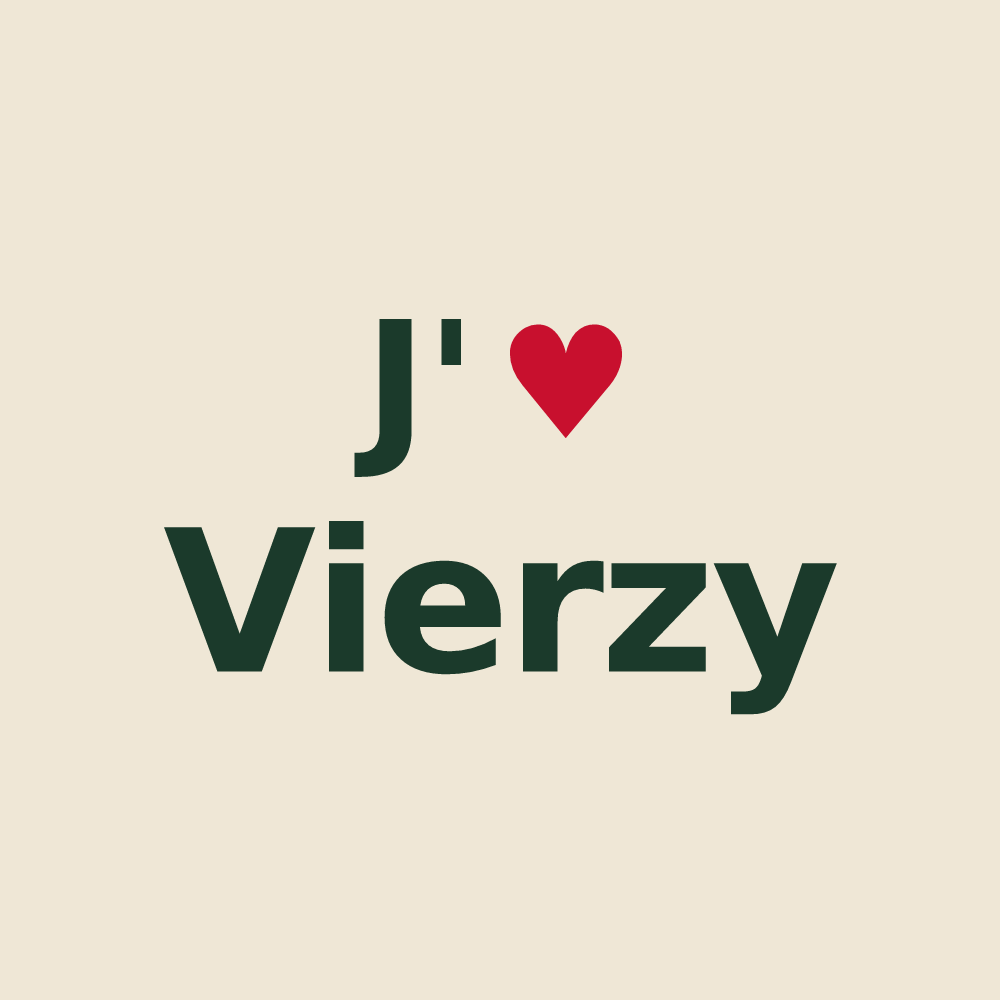 Tote bag personnalisé Vierzy — design J'aime Vierzy
