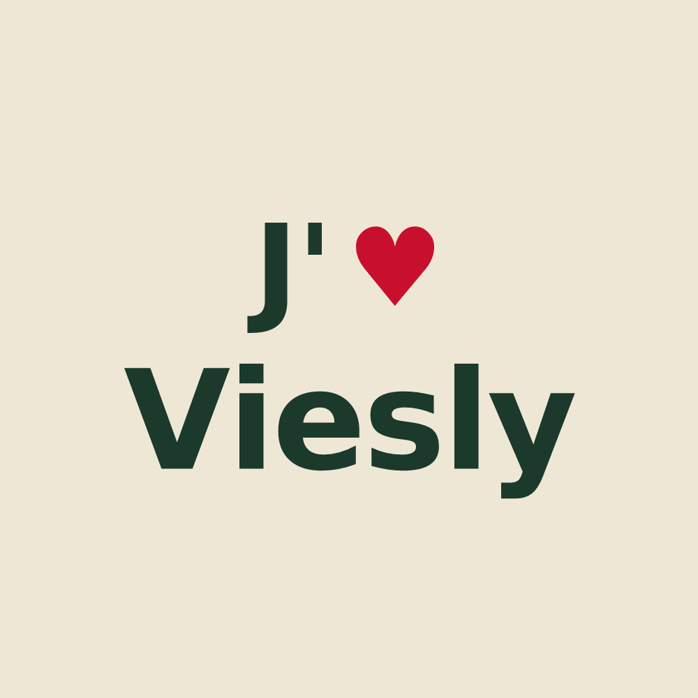Tote bag personnalisé Viesly — design J'aime Viesly