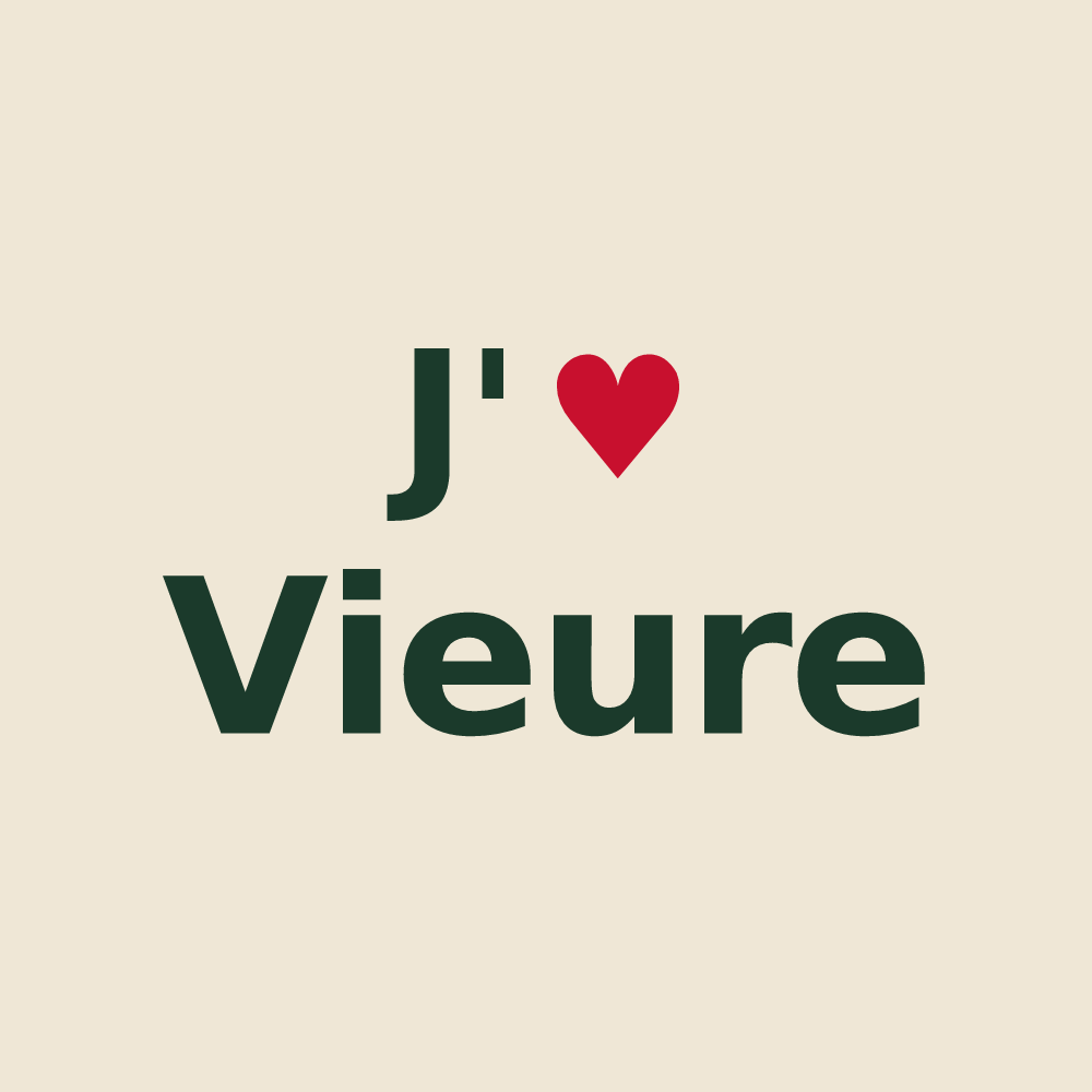 Tote bag personnalisé Vieure — design J'aime Vieure
