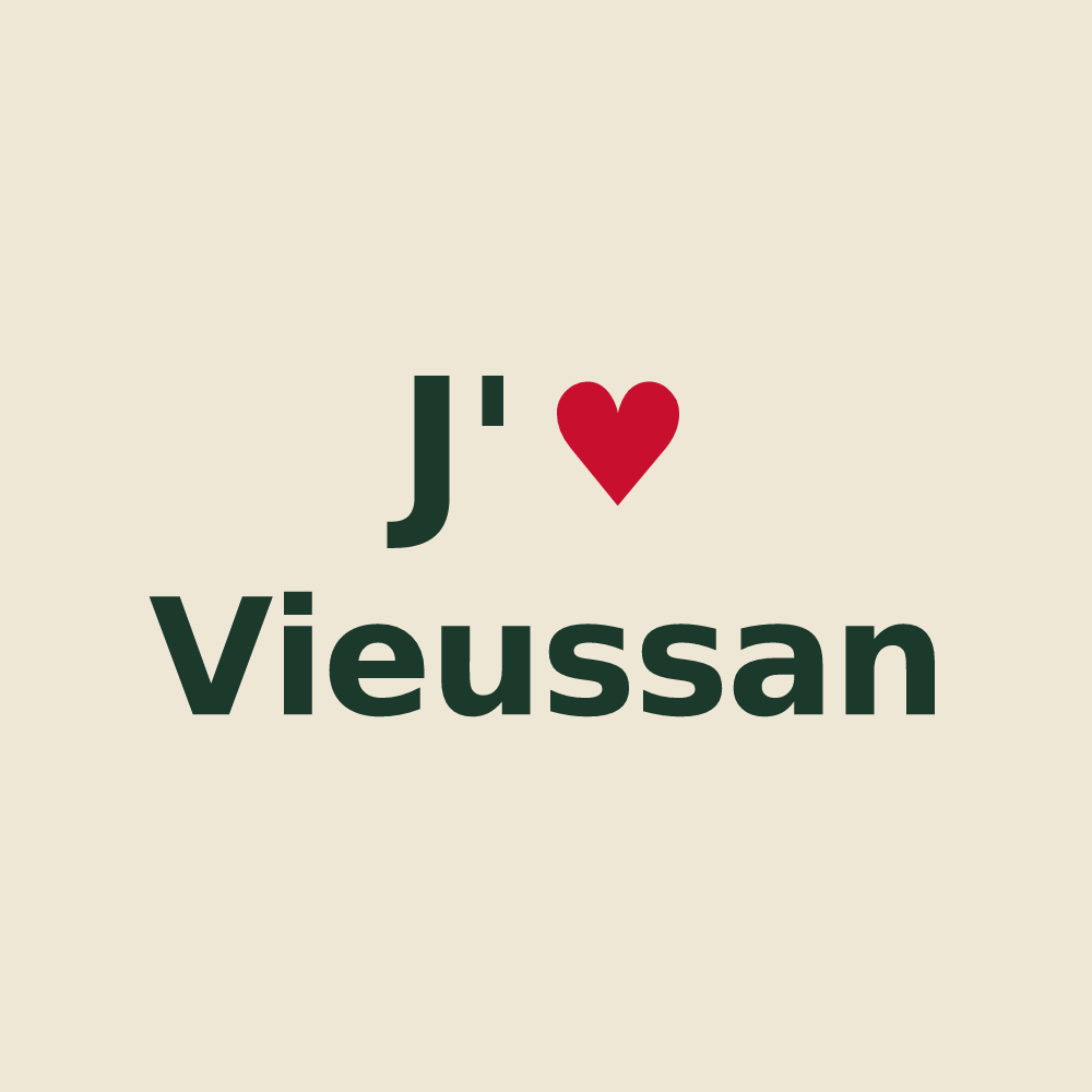 Tote bag personnalisé Vieussan — design J'aime Vieussan