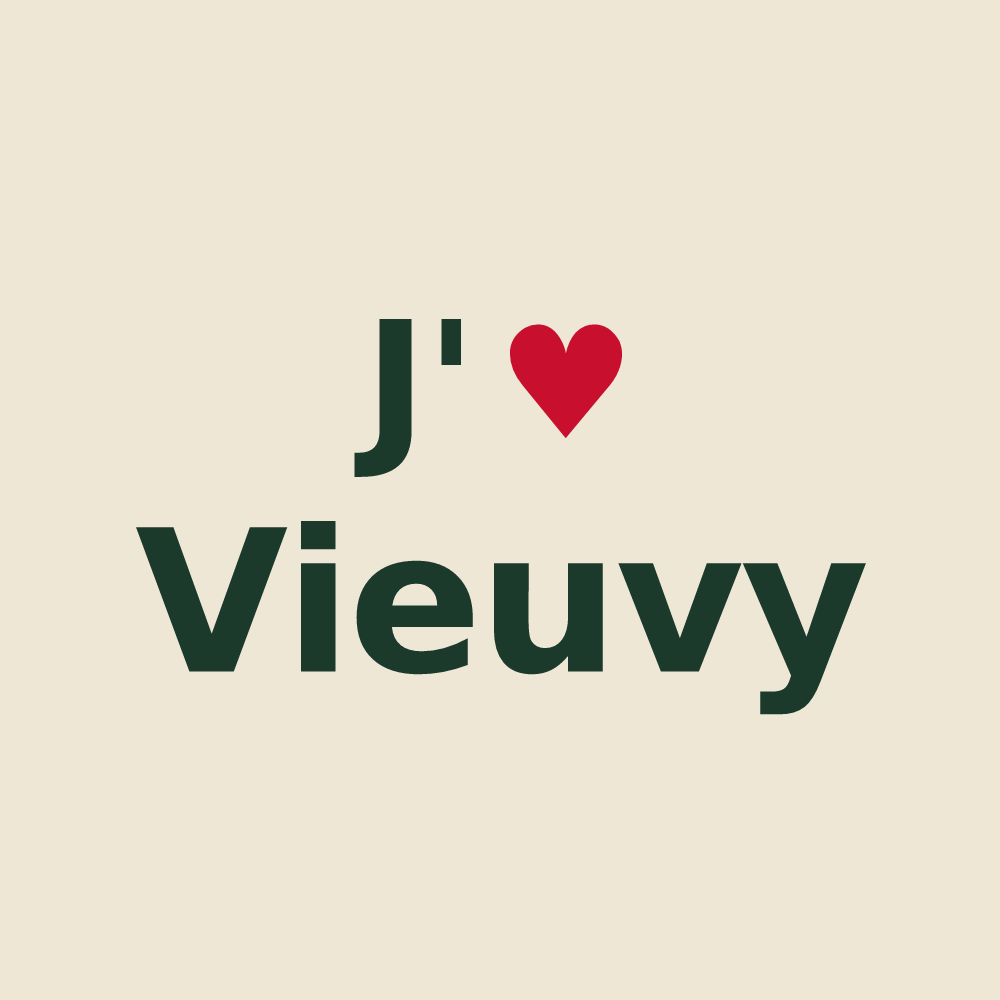 Tote bag personnalisé Vieuvy — design J'aime Vieuvy