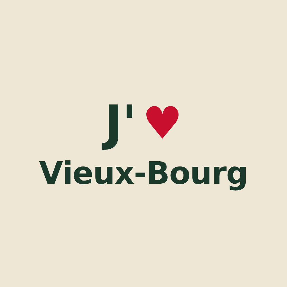 Tote bag personnalisé Vieux-Bourg — design J'aime Vieux-Bourg