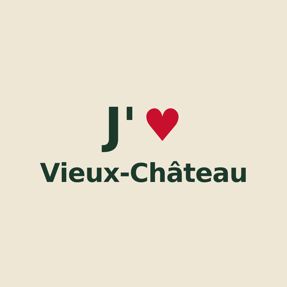 Tote bag personnalisé Vieux-Château — design J'aime Vieux-Château