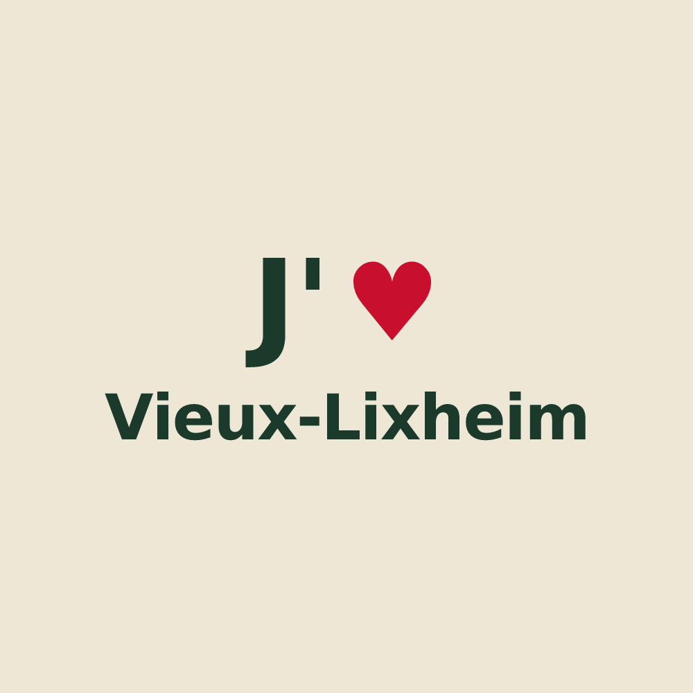 Tote bag personnalisé Vieux-Lixheim — design J'aime Vieux-Lixheim