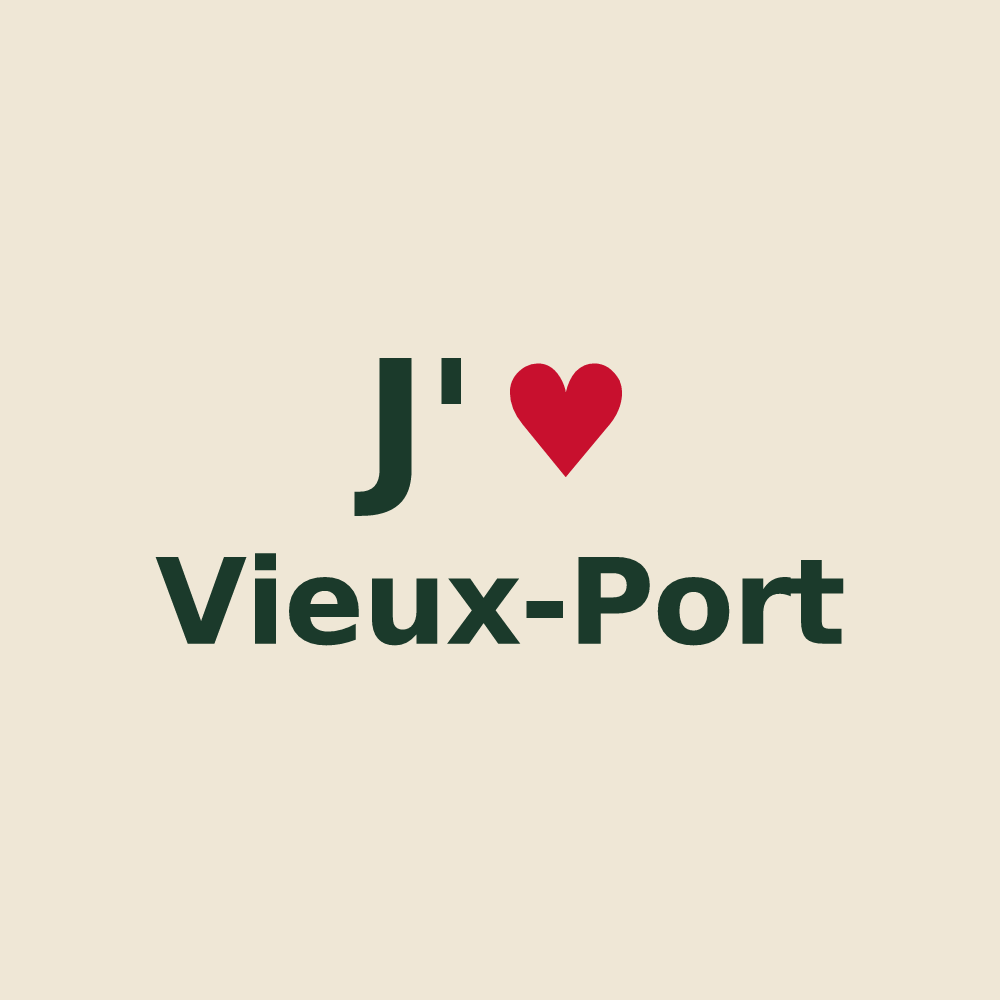 Tote bag personnalisé Vieux-Port — design J'aime Vieux-Port