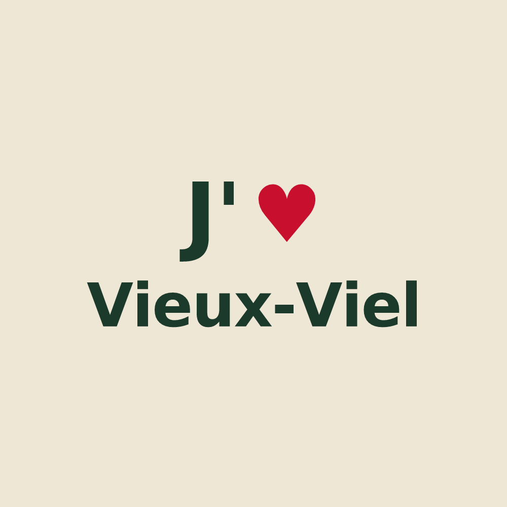 Tote bag personnalisé Vieux-Viel — design J'aime Vieux-Viel