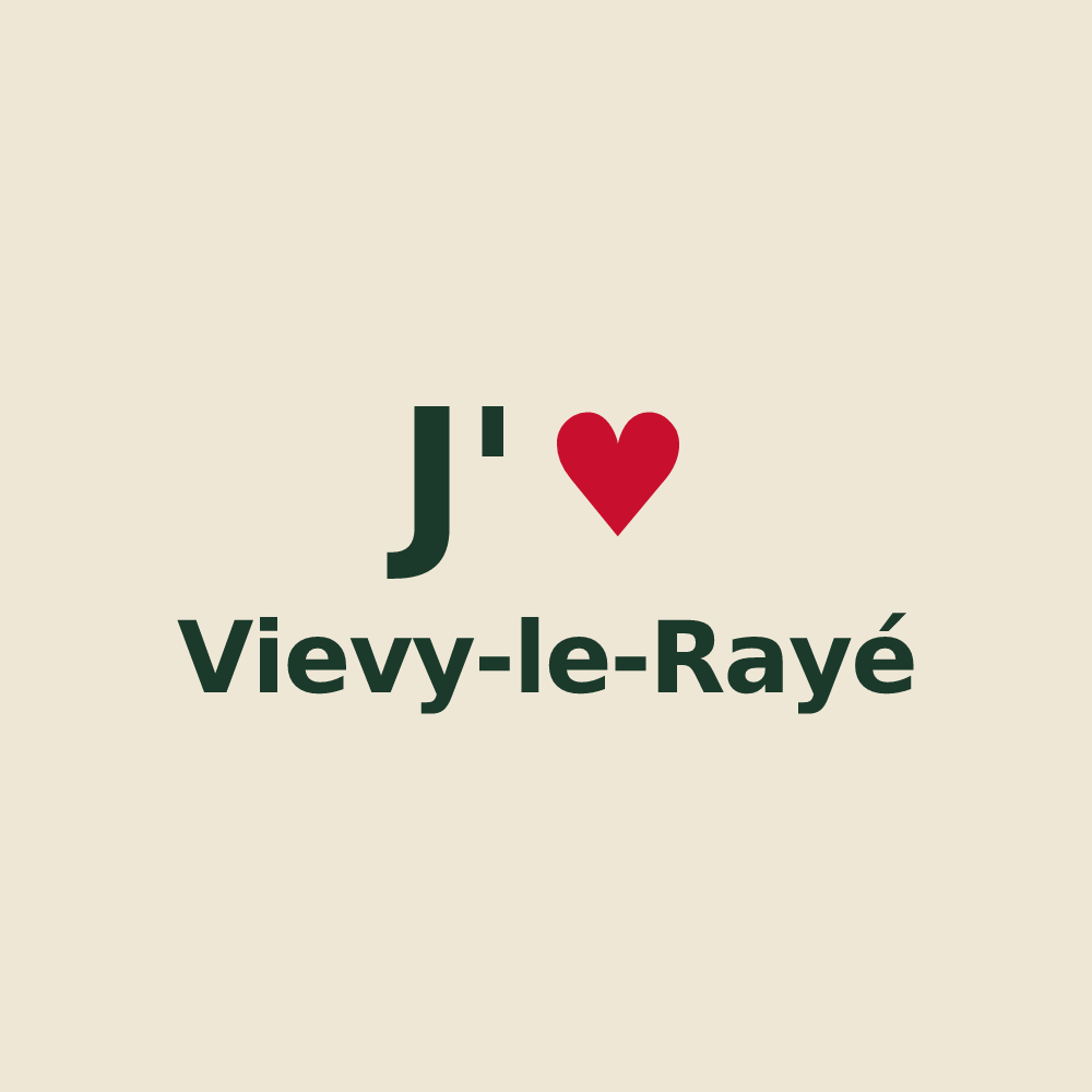 Tote bag personnalisé Vievy-le-Rayé — design J'aime Vievy-le-Rayé