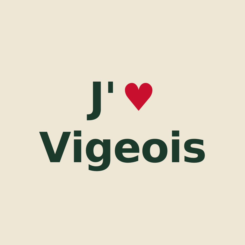 Tote bag personnalisé Vigeois — design J'aime Vigeois