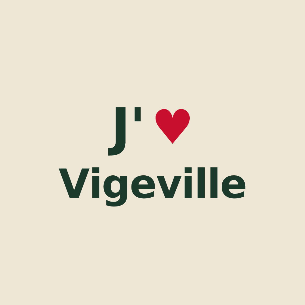 Tote bag personnalisé Vigeville — design J'aime Vigeville