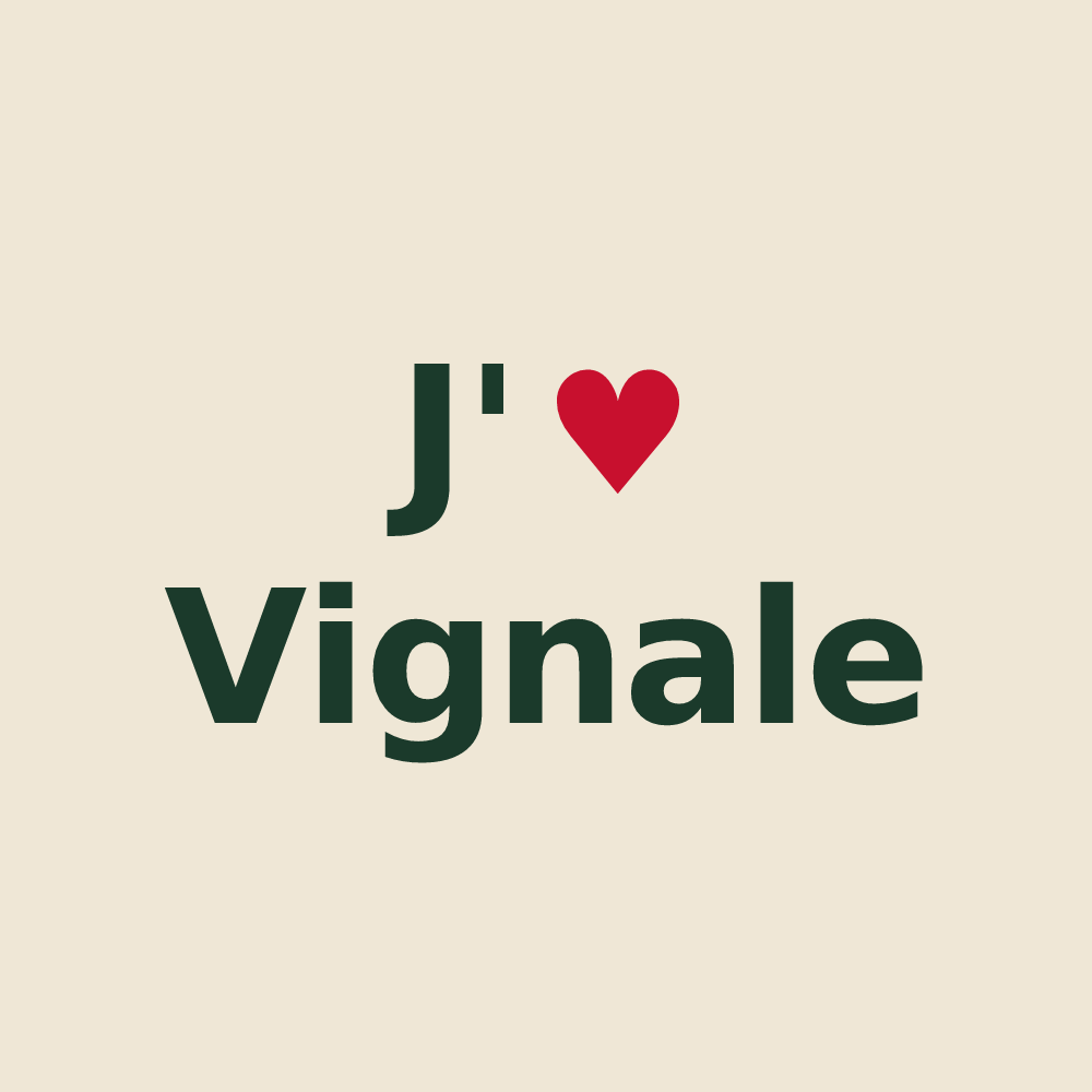 Tote bag personnalisé Vignale — design « J'aime Vignale » imprimé sur le tote bag