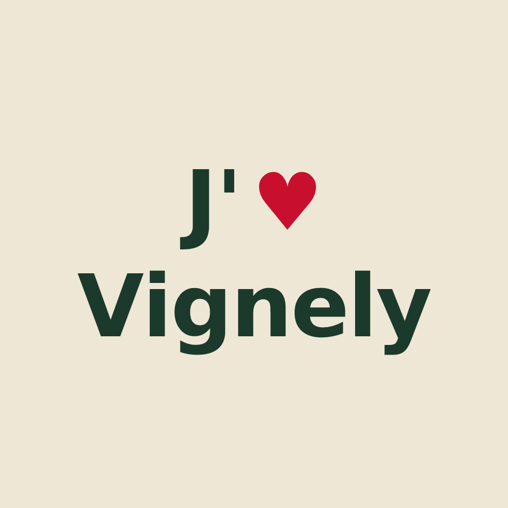 Tote bag personnalisé Vignely — design J'aime Vignely