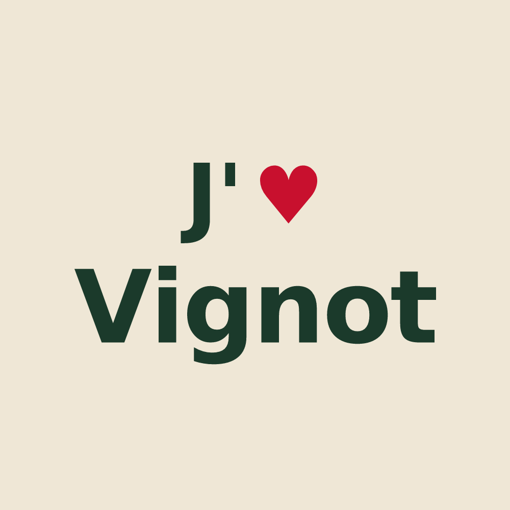 Tote bag personnalisé Vignot — design J'aime Vignot