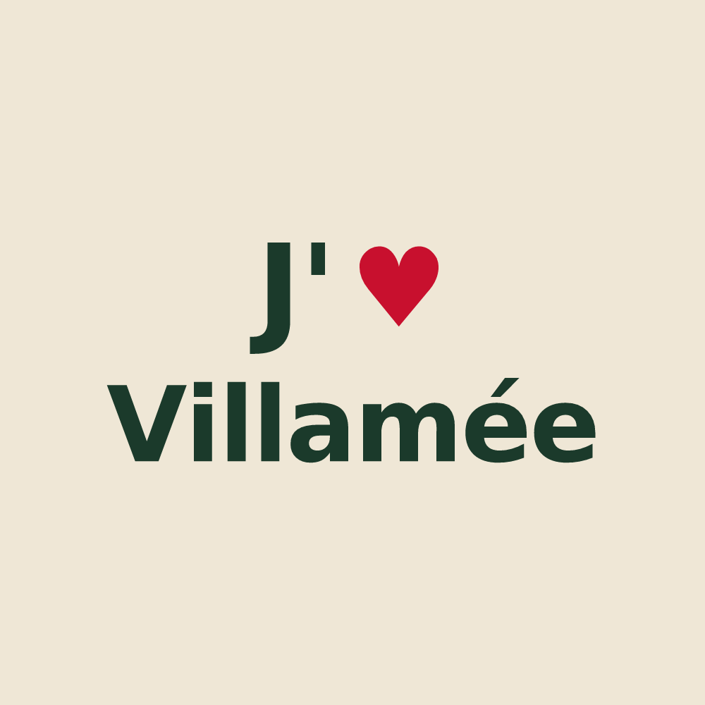 Tote bag personnalisé Villamée — design J'aime Villamée