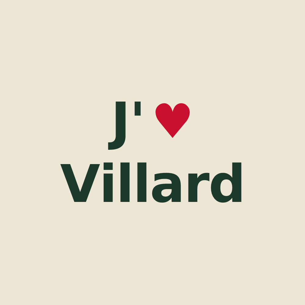 Tote bag personnalisé Villard — design J'aime Villard