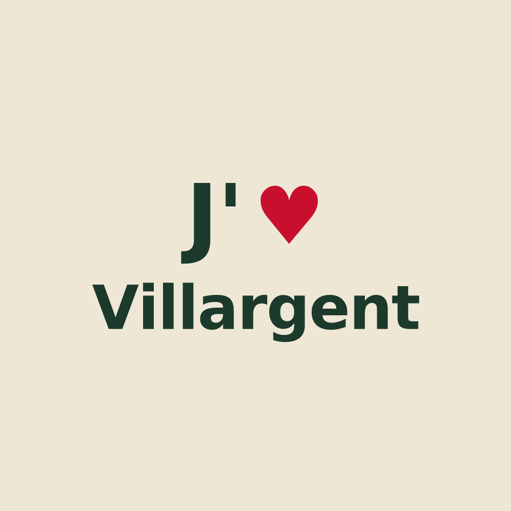 Tote bag personnalisé Villargent — design J'aime Villargent