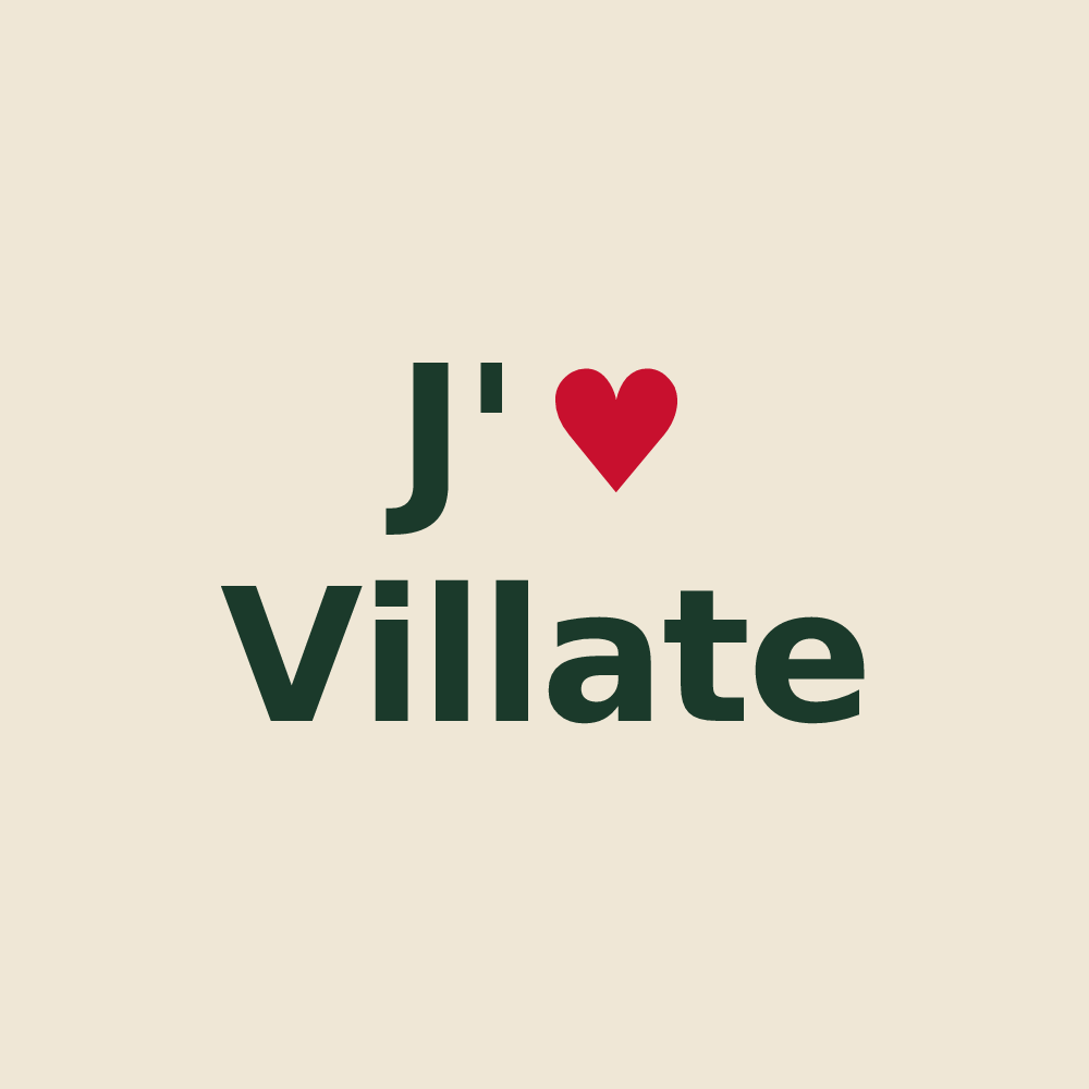 Tote bag personnalisé Villate — design J'aime Villate